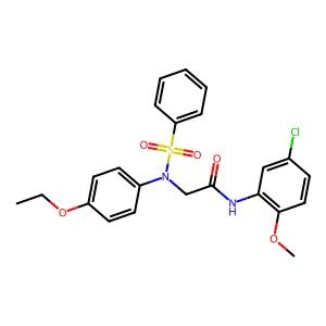 2-[N-(benzenesulfonyl)-4-ethoxyanilino]-N-(5-chloro-2-methoxyphenyl)acetamide structure