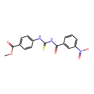Methyl 4-({[(3-nitrophenyl)carbonyl]carbamothioyl}amino)benzoate structure