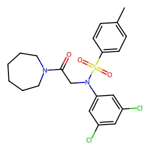 N-[2-(azepan-1-yl)-2-oxoethyl]-N-(3,5-dichlorophenyl)-4-methylbenzenesulfonamide structure