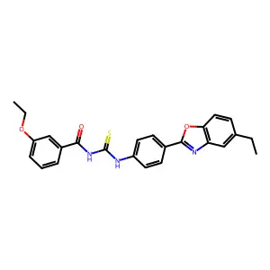 3-ethoxy-N-[[4-(5-ethyl-1,3-benzoxazol-2-yl)phenyl]carbamothioyl]benzamide structure