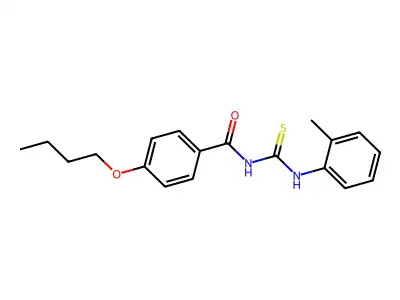 4-butoxy-N-[(2-methylphenyl)carbamothioyl]benzamide structure