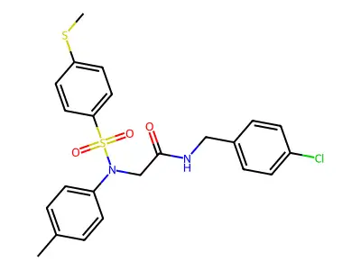N~1~-(4-chlorobenzyl)-N~2~-(4-methylphenyl)-N~2~-{[4-(methylthio)phenyl]sulfonyl}glycinamide structure