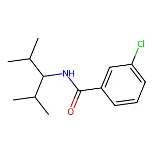 3-chloro-N-(2,4-dimethylpentan-3-yl)benzamide structure