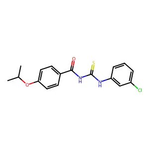 N-[(3-chlorophenyl)carbamothioyl]-4-(propan-2-yloxy)benzamide structure