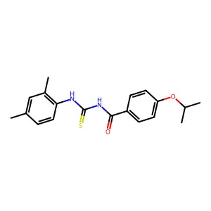 N-[(2,4-dimethylphenyl)carbamothioyl]-4-propan-2-yloxybenzamide structure