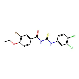 3-bromo-N-[(3,4-dichlorophenyl)carbamothioyl]-4-ethoxybenzamide structure
