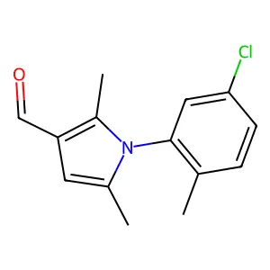 1-(5-chloro-2-methylphenyl)-2,5-dimethyl-1H-pyrrole-3-carbaldehyde structure