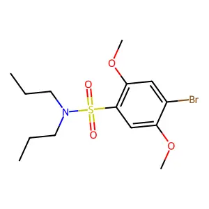 4-bromo-2,5-dimethoxy-N,N-dipropylbenzenesulfonamide structure