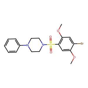 1-[(4-Bromo-2,5-dimethoxyphenyl)sulfonyl]-4-phenylpiperazine structure