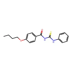 4-butoxy-N-(phenylcarbamothioyl)benzamide structure