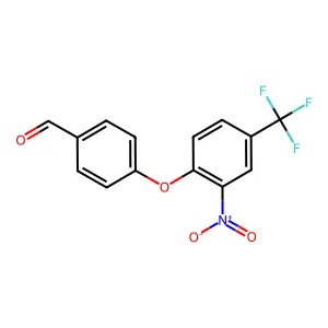 4-[2-Nitro-4-(trifluoromethyl)phenoxy]benzaldehyde structure