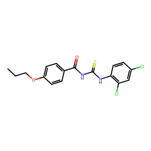 N-[(2,4-dichlorophenyl)carbamothioyl]-4-propoxybenzamide structure