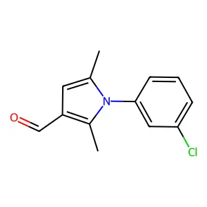 1-(3-Chlorophenyl)-2,5-dimethyl-1H-pyrrole-3-carbaldehyde structure