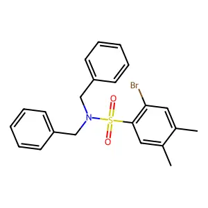 N,N-dibenzyl-2-bromo-4,5-dimethylbenzenesulfonamide structure