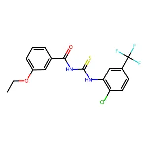 N-[[2-chloro-5-(trifluoromethyl)phenyl]carbamothioyl]-3-ethoxybenzamide structure