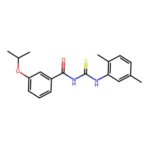 N-[(2,5-dimethylphenyl)carbamothioyl]-3-propan-2-yloxybenzamide structure