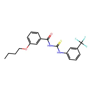 3-butoxy-N-[[3-(trifluoromethyl)phenyl]carbamothioyl]benzamide structure