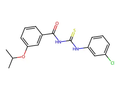 N-[(3-chlorophenyl)carbamothioyl]-3-propan-2-yloxybenzamide structure