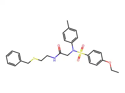 N-(2-benzylsulfanylethyl)-2-(N-(4-ethoxyphenyl)sulfonyl-4-methylanilino)acetamide structure
