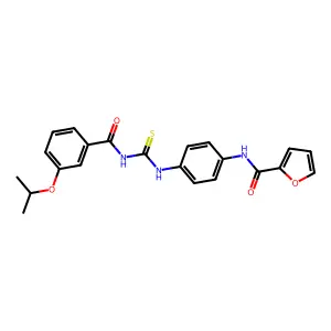 N-[4-[(3-propan-2-yloxybenzoyl)carbamothioylamino]phenyl]furan-2-carboxamide structure