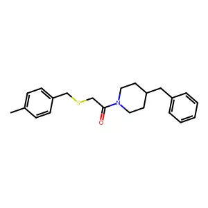 1-(4-Benzylpiperidin-1-yl)-2-[(4-methylbenzyl)sulfanyl]ethanone structure
