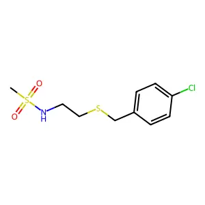 N-{2-[(4-chlorobenzyl)sulfanyl]ethyl}methanesulfonamide structure