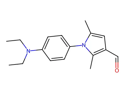 1-(4-(Diethylamino)phenyl)-2,5-dimethyl-1h-pyrrole-3-carbaldehyde structure