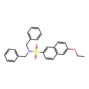 N,N-dibenzyl-6-ethoxynaphthalene-2-sulfonamide structure