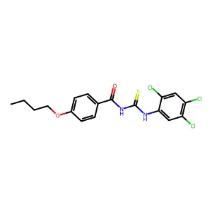 4-butoxy-N-[(2,4,5-trichlorophenyl)carbamothioyl]benzamide structure