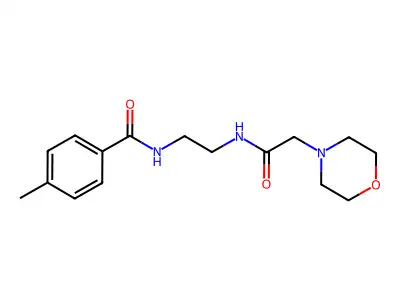 4-methyl-N-{2-[(morpholin-4-ylacetyl)amino]ethyl}benzamide structure