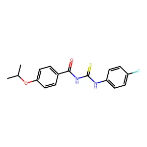 N-(4-fluorophenyl)-N'-(4-isopropoxybenzoyl)thiourea structure