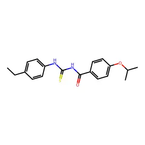 N-(4-ethylphenyl)-N'-(4-isopropoxybenzoyl)thiourea structure