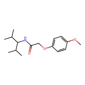 N-(2,4-dimethylpentan-3-yl)-2-(4-methoxyphenoxy)acetamide structure