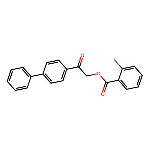 2-(Biphenyl-4-yl)-2-oxoethyl 2-iodobenzoate structure