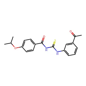 N-[(3-acetylphenyl)carbamothioyl]-4-propan-2-yloxybenzamide structure