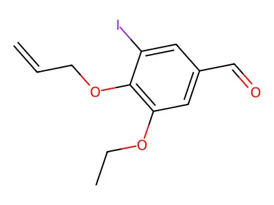 4-(Allyloxy)-3-ethoxy-5-iodobenzaldehyde structure