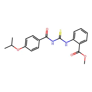 Methyl 2-[(4-propan-2-yloxybenzoyl)carbamothioylamino]benzoate structure