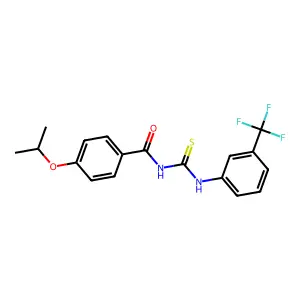 4-propan-2-yloxy-N-[[3-(trifluoromethyl)phenyl]carbamothioyl]benzamide structure