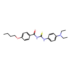 4-butoxy-N-[[4-(diethylamino)phenyl]carbamothioyl]benzamide structure