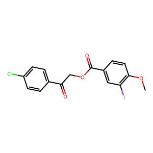 2-(4-Chlorophenyl)-2-oxoethyl 3-iodo-4-methoxybenzoate structure