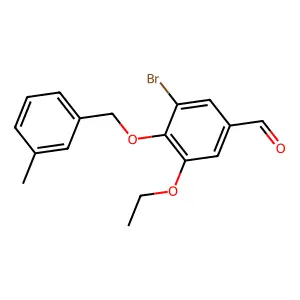 3-Bromo-5-ethoxy-4-[(3-methylbenzyl)oxy]benzaldehyde structure