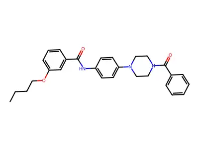N-[4-(4-benzoylpiperazin-1-yl)phenyl]-3-butoxybenzamide structure