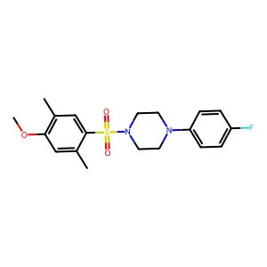 1-(4-Fluorophenyl)-4-(4-methoxy-2,5-dimethylphenyl)sulfonylpiperazine structure