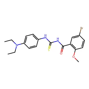 5-bromo-N-[[4-(diethylamino)phenyl]carbamothioyl]-2-methoxybenzamide structure