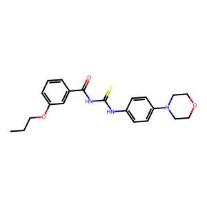 N-[(4-morpholin-4-ylphenyl)carbamothioyl]-3-propoxybenzamide structure