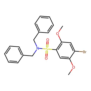 N,N-dibenzyl-4-bromo-2,5-dimethoxybenzenesulfonamide structure
