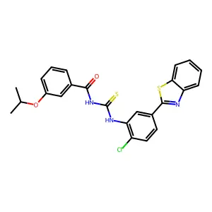 N-[[5-(1,3-benzothiazol-2-yl)-2-chlorophenyl]carbamothioyl]-3-propan-2-yloxybenzamide structure