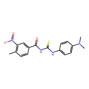 N-{[4-(dimethylamino)phenyl]carbamothioyl}-4-methyl-3-nitrobenzamide structure