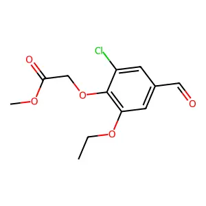 Methyl 2-(2-chloro-6-ethoxy-4-formylphenoxy)acetate structure
