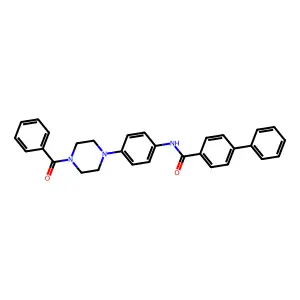 N-[4-(4-benzoylpiperazin-1-yl)phenyl]-4-phenylbenzamide structure